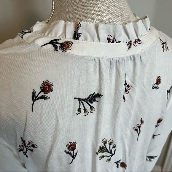 NWOT LOFT Floral Peasant Top Size Small - Picture 3 of 6